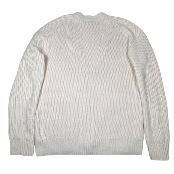 Everlane Cotton Honeycomb Cardigan SZ S Ivory Oversized Textured Minimalist - Picture 9 of 12